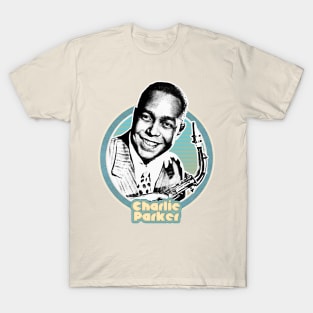 Charlie Parker /  Retro Jazz Music Fan Design T-Shirt